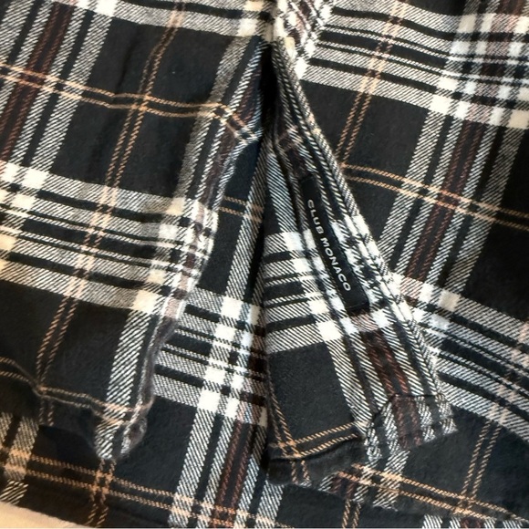 Club Monaco Black and White Plaid Shirt - Picture 7 of 8